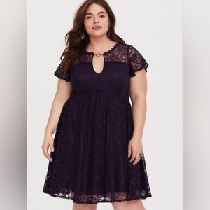 Mini Lace Trapeze Dress